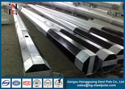 China Distribution Lines Galvanized Steel Power Poles , Teel Transmission Poles for sale