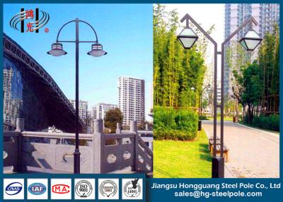 China Double Arms LED Steel Tubular Outdoor Street Lamp Post for Street Decorative Lighting for sale