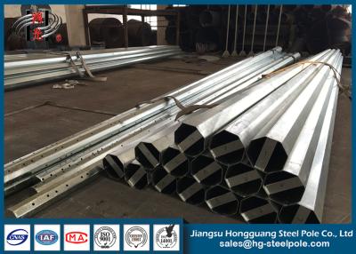 China NEA Standard Conical Hot Dip Galvanized Steel Power Transmission Poles 10 KV to 220 KV for sale