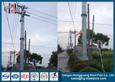 China Anti - Rust Transmission Line Electrical Power Pole With Bitumen Painted for sale