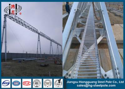 China 750KV Substation Steel Structures Conical , Round Q345 Hot Dip Galvanized for sale