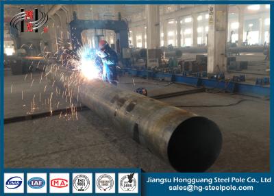 China Q235 polygonale galvanisierte Stahl- Röhren-Polen für obenliegende Linie Projekt zu verkaufen