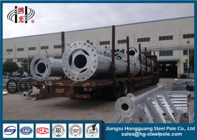 China Flange Connected Electrical Power Poles Hot Dip Galvanized Polygonal for sale