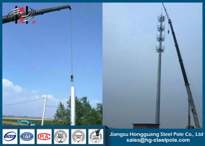China Q235 Octagonal Wireless Communication Towers , Telecommunication Monopole Antenna Towers for sale