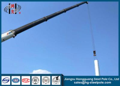 中国 30m のフランジの関係の Q235/Q345 鋼鉄が付いている多角形の移動体通信タワー 販売のため