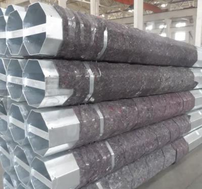China 110kv Swaged Steel Tubular Pole 12 Foot Galvanized Steel Pole en venta