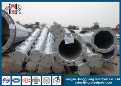 China 220KV Steel Tubular Pole Power Transmission Pole Tower With Galvanized for sale