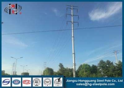 China Transmission Line Project Electrical Power Pole , Metal Utility Pole 220KV Q345 for sale