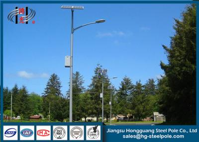 China Street Lighting Steel Pole Exterior Lamp Posts With Galvanization And Powder Coated for sale
