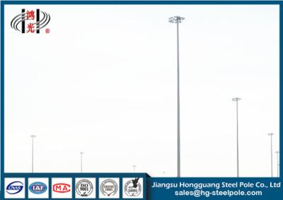 China ISO 9001 Polygonal Q235 Led High Mast Pole With LED Lighting , Long Life for sale