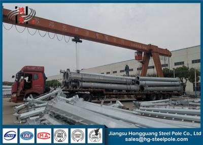 China 18m Dodecagonal Steel Electric Pole / Direct Buried Electric Line Pole for sale
