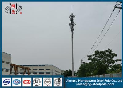 China H30m RAL Painted Steel Tapered Telecommunication Towers Weather Resistance for sale