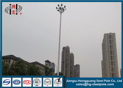 China Hot Dip Galvanized Steel Tapered Electric Light Pole RAL Paint Q420 25m Height for sale