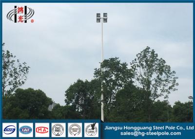 China Led High Mast Commercial Light Pole , Hot Dip Galvanized Flood Light Poles Q235 for sale