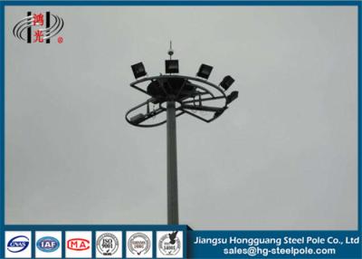 China Conical High Mast Light Pole Q345 ISO9001 Hot Dip Galvanised Light Pole for sale