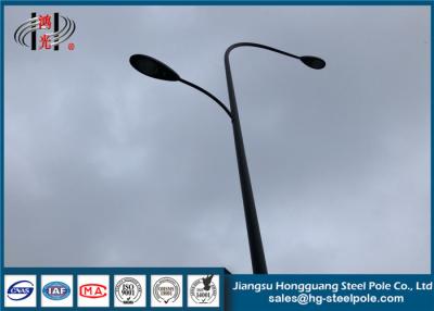 China RAL Powder Coated Polygonal Street Lamp Pole , Parking Lot Light Poles for sale
