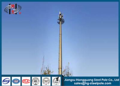 China H15 - 60m Telecommunication Towers Anti - Rust Painted Telecommunication Steel Pole for sale