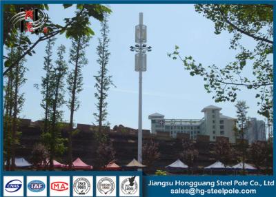 China Torres poligonales de la telecomunicación con el palo galvanizado de la antena de la inmersión caliente en venta