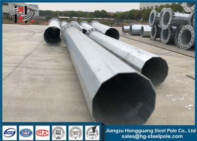 China Anti- Rost-Entwurf Stahl- Röhren-Pole, heißes Bad-galvanisierte elektrische Leistung Pole zu verkaufen