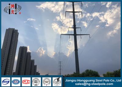 China 10-500KV Electric Power Pole Transmission Line Tubular Steel Pole Long Life for sale
