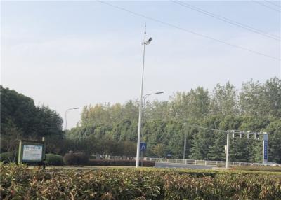 China SS400 Hot Dip Galvanized Conical Shaped Overhead Line Pole for sale