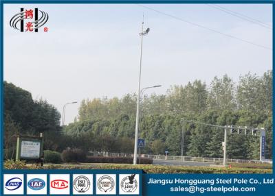 China Q345 35m Cast Iron Street Light Mast , High Mast Lamp Pole for sale