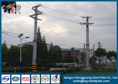 China 15kv Power Transmission Poles Galvanized Electrical Service Pole Long - Life for sale
