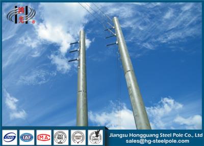 China Electric Power Transmission Steel Utility Poles Custom Color For 3mm Thickness for sale