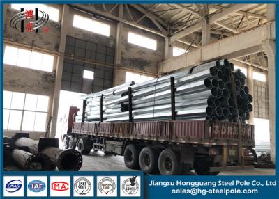 China OEM Steel Electric Pole With Flange Connection Transmission Lines Project Use for sale