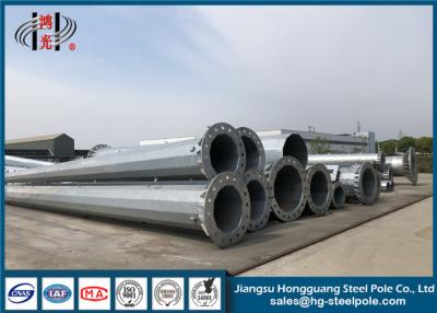 China Polygonal Transmission Line Electrical Galvanized Steel Pole Q345 Customized for sale