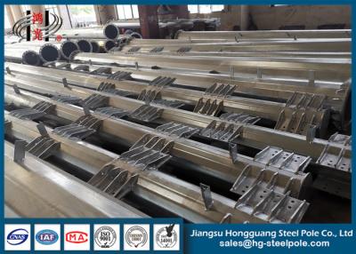 China OEM Q345 10KV Bitumen Painted Galvanized Steel Pole for sale
