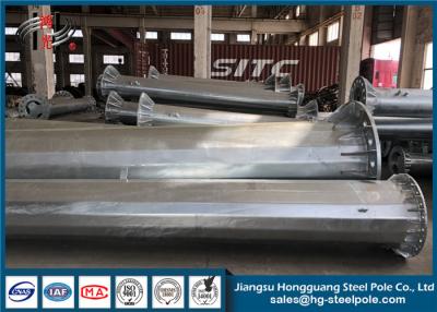 China Electrical Power Transformer Steel Transmission Poles , Steel Tubular Pole Galvanized Tubular Steel for sale