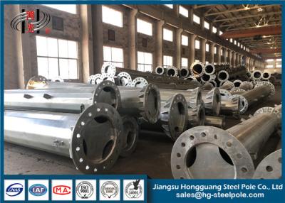 China Hot Dip Galvanized Power Transmission Steel Electric Pole For Power Transmission Substation for sale