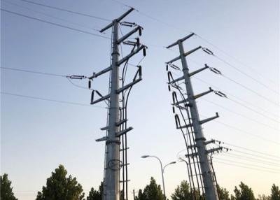 China 500KV galvanizó la línea de transmisión de poste de la corriente eléctrica torre de acero postes poligonales en venta