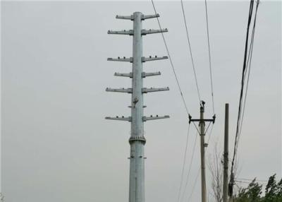 China 33kv het gegalvaniseerde Achthoekige 16m Staal Electric Power Pool met Koker sluit zich aan bij Type Te koop