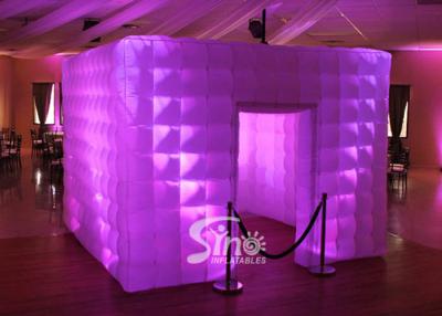 China 4x4m tube LED light inflatable photo booth for parties n film events for sale