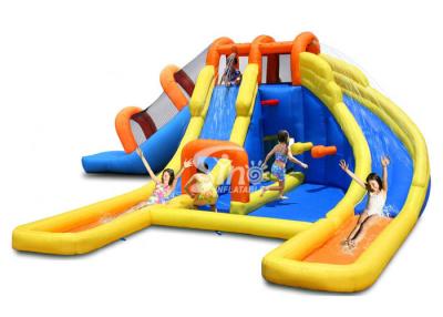 China Kids water inflatable jumping castle slide with 3 lanes made of lead free pvc tarpaulin from Sino Infatablel for sale