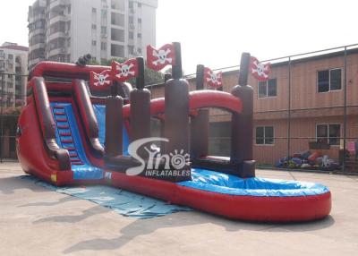 China Commercial giant pirate ship inflatable water slide with slip n slide for adults outdoor water park for sale