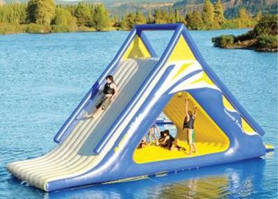 China giant kids N adults inflatable floating slide for outdoor water game use in the lake for sale