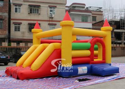 China Kids Rainbow Inflatable Combo Bouncy Castle With Slide Made In China Inflatable Factory for sale