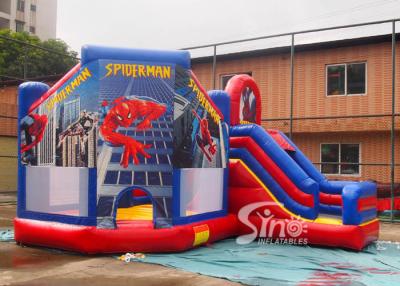 中国 Sino Inflatablesからの売出価格のためのスライドが付いている6x5mの子供のスパイダーマンの膨脹可能な跳躍の城 販売のため
