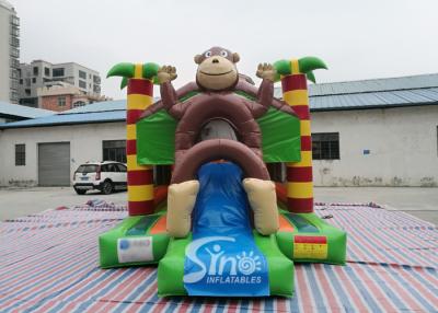 China 21x13 Kids Jungle Monkey Inflatable Combo Bouncy Castle For Theme Park for sale