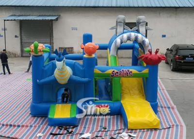 China Castelo Bouncy combinado inflável de Sealife com corrediça pelo tempo inflável do partido do campo de jogos das crianças à venda