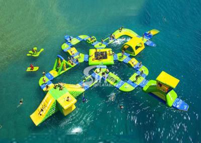 China 32x24 meters combinated giant inflatable water park for kids N adults in open water area for sale