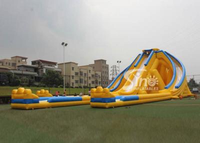 China a corrediça de água inflável gigante alta do hipopótamo de 3 pistas de 12m para adultos e a água inflável exterior das crianças estaciona o divertimento à venda