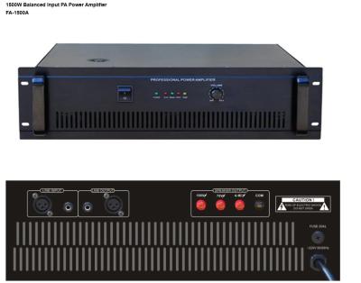 China Balanced Input PA Power Amplifier 1500W Power Amplifier Professional 20000W for sale