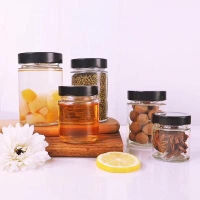 China Highly Transparent Round Glass Jar 5ml To 5000ml Glass Jar For Food Storage for sale