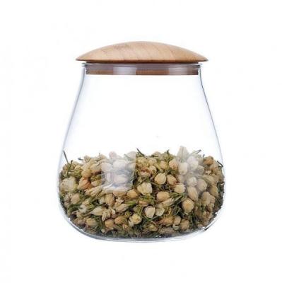China Round Shape Glass Jar Durable Mini Luxury Empty Refillable Jar for sale