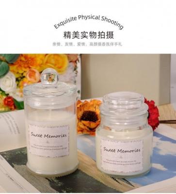 China Round Transparent Candle Glass Jar For Home  With Long Service Life for sale