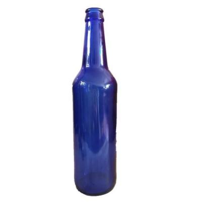 China Blue Glass Bottle Custom Empty Liquid Packaging Glass Bottle for sale